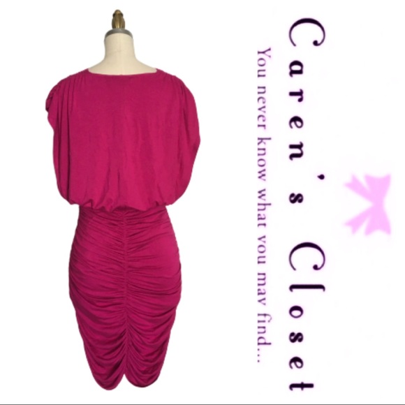 NWT Laundry by Shelli Segal Berry Ruched Dress - Picture 4 of 7